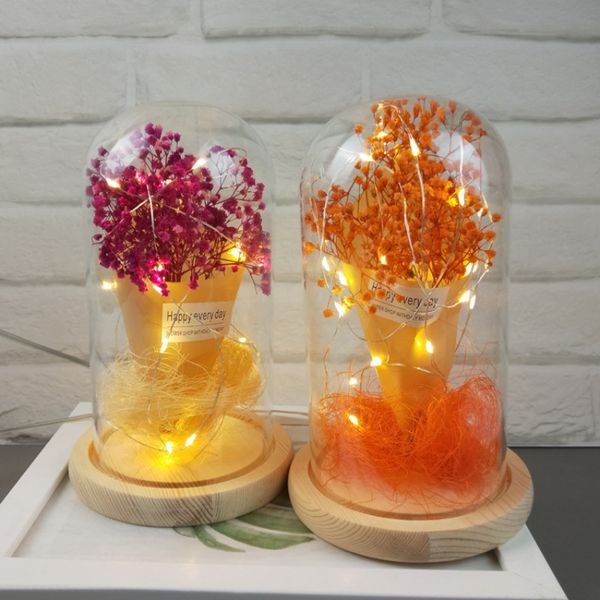 flowers led string light eternal in glass dome on wood base multi use home anniversary valentine's christmas gift
flowers led string light eternal in glass dome on wood base multi use home anniversary valentine's christmas gift