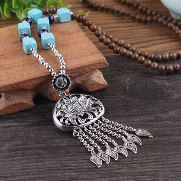 2019 new round plate nepal flower pendant ethnic necklace egypt elephant necklace coconut beads sweater necklaces, Silver
2019 new round plate nepal flower pendant ethnic necklace egypt elephant necklace coconut beads sweater necklaces, Silver