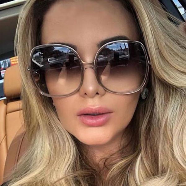 oversized round women sunglasses big frame vintage gradient glasses fashion shades brand sunglass, White;black
oversized round women sunglasses big frame vintage gradient glasses fashion shades brand sunglass, White;black