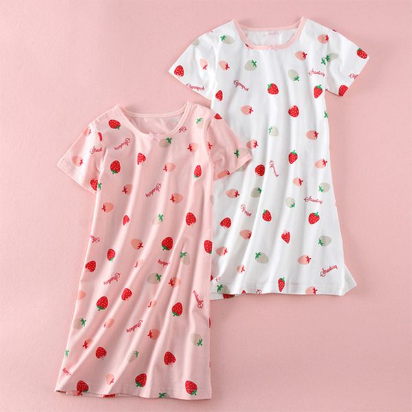 new summer children's sleepwear girls cotton short-sleeved dress fashion print pajamas cute starwberry girls sleepwear, Blue;red
new summer children's sleepwear girls cotton short-sleeved dress fashion print pajamas cute starwberry girls sleepwear, Blue;red