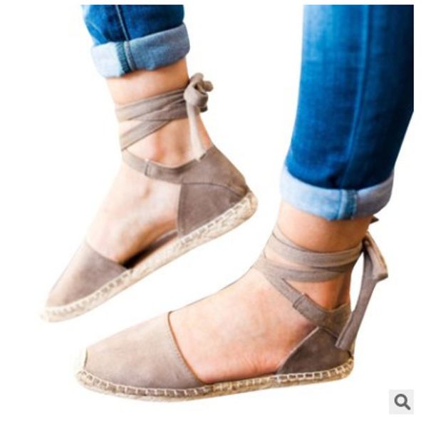 2019 europe and america flat sandals straw flax bandage cloth large size women's shoes selling, Black
2019 europe and america flat sandals straw flax bandage cloth large size women's shoes selling, Black