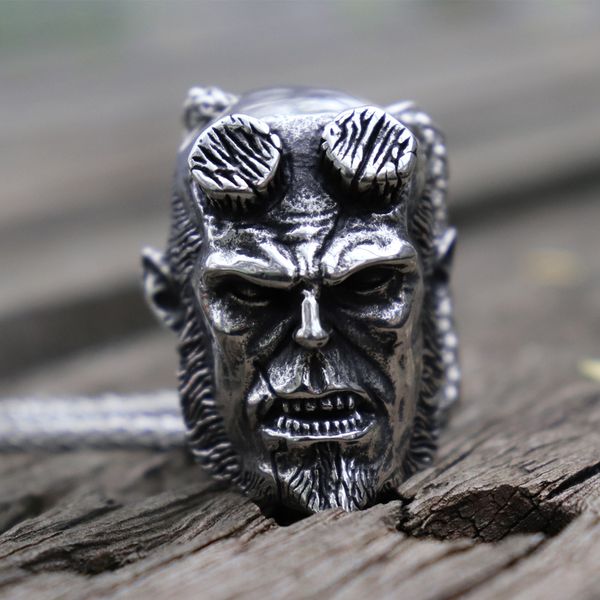 mens heavy hellboy devil 316l stainless steel pendant necklace punk rock biker jewelry, Silver
mens heavy hellboy devil 316l stainless steel pendant necklace punk rock biker jewelry, Silver