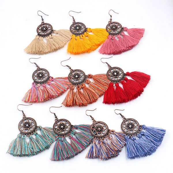 women girls hollow flower dangle earring geometric eardrop bohemian tassel ear stud jewelry gift, Silver
women girls hollow flower dangle earring geometric eardrop bohemian tassel ear stud jewelry gift, Silver