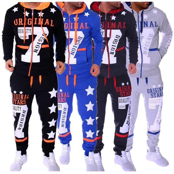 men fashion hoodies set suits hit color stars sweater sweatsuit mens track suit set men clothes tracksuits, Gray
men fashion hoodies set suits hit color stars sweater sweatsuit mens track suit set men clothes tracksuits, Gray