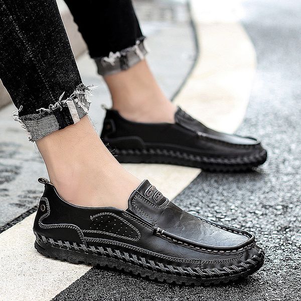 men casual genuine leather shoes outdoor breathable loafers men shoes flats moccasins big size 48, Black
men casual genuine leather shoes outdoor breathable loafers men shoes flats moccasins big size 48, Black