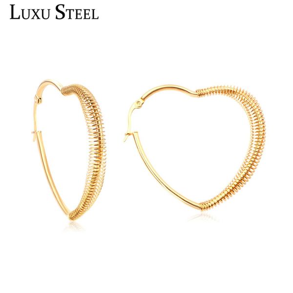 luxusteel mujer accessories gold/silver heart spring shape hoop earrings classic stainless steel ear rings friend gift, Golden;silver
luxusteel mujer accessories gold/silver heart spring shape hoop earrings classic stainless steel ear rings friend gift, Golden;silver