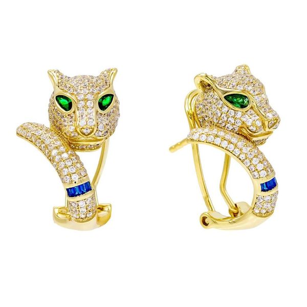 cool animal design micro pave cubic zirconia cz leopard earring luxury cz bling women jewelry, Golden;silver
cool animal design micro pave cubic zirconia cz leopard earring luxury cz bling women jewelry, Golden;silver