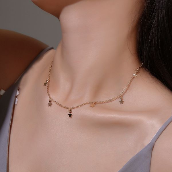 gold color star party women's pendant necklace fashion female choker necklaces jewelry simple ladies pentagon-star jewelry gifts, Silver
gold color star party women's pendant necklace fashion female choker necklaces jewelry simple ladies pentagon-star jewelry gifts, Silver