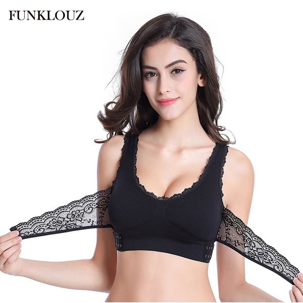 funklouz front cross side buckle wireless lace bra breathable sport for women push up, Red;black
funklouz front cross side buckle wireless lace bra breathable sport for women push up, Red;black
