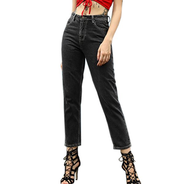 boyfriend high waist jeans dark washed cropped denim jeans women fashion straight macacao feminino plus size, Blue
boyfriend high waist jeans dark washed cropped denim jeans women fashion straight macacao feminino plus size, Blue