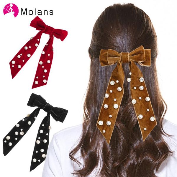 hair accessories molans solid velvet bow hairpins for women large pearl embellished barrettes 21cm clips girl
hair accessories molans solid velvet bow hairpins for women large pearl embellished barrettes 21cm clips girl