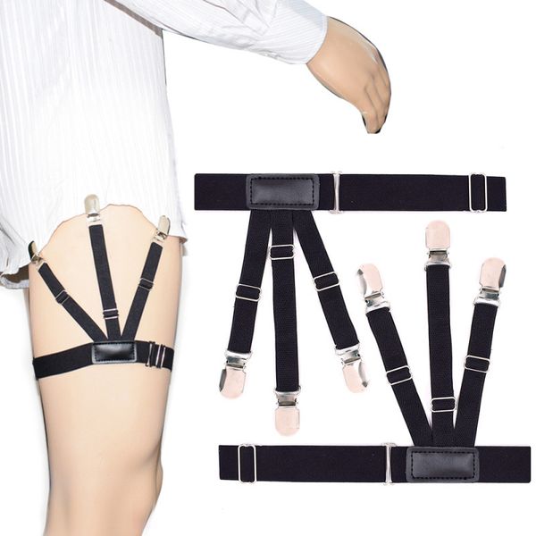 men anti skid shirt clip garters nylon crease-resistance braces leg suspender adjustable elastic shirt hold, Black;white
men anti skid shirt clip garters nylon crease-resistance braces leg suspender adjustable elastic shirt hold, Black;white