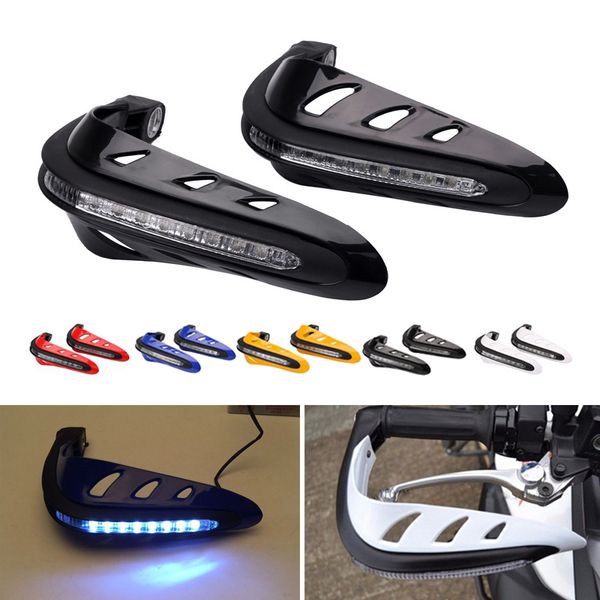 1 pair motorbike handbar protector with led daytime running lights handguards jld
1 pair motorbike handbar protector with led daytime running lights handguards jld