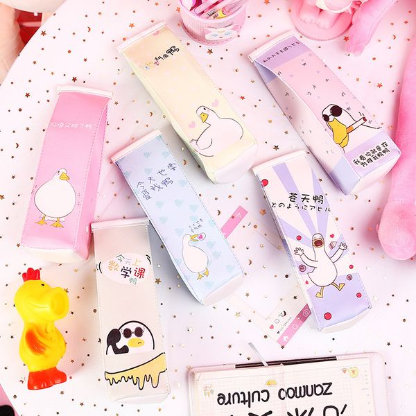 duck pencil case for girls&boys gift cute milk pencil box stationery pen pouch material school supplies escolar zakka
duck pencil case for girls&boys gift cute milk pencil box stationery pen pouch material school supplies escolar zakka