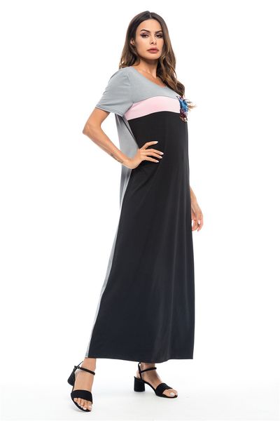 factory direct yiduo new european and american color matching dress amazon pocket sequin dress 9044, White;black
factory direct yiduo new european and american color matching dress amazon pocket sequin dress 9044, White;black