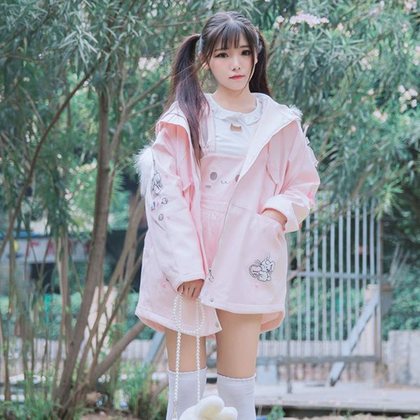 women women young chiffon lolita student coat pink winter more cute cartoon young girl quilted jacket 0744, Black
women women young chiffon lolita student coat pink winter more cute cartoon young girl quilted jacket 0744, Black