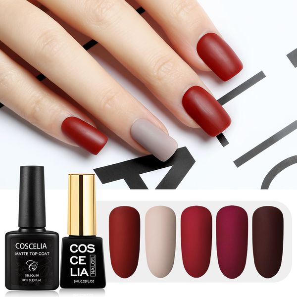 coscelia new gel polish for nail art 40 colors nail no wipe matte coat semi permanent varnish uv led manicure for nails, Red;pink
coscelia new gel polish for nail art 40 colors nail no wipe matte coat semi permanent varnish uv led manicure for nails, Red;pink