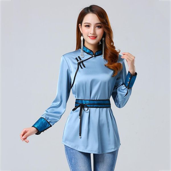 mongolian women's shirt silk tang suit style stand collar elegant spring ethnic clothing daily life costumes classical asia apparel, Red
mongolian women's shirt silk tang suit style stand collar elegant spring ethnic clothing daily life costumes classical asia apparel, Red