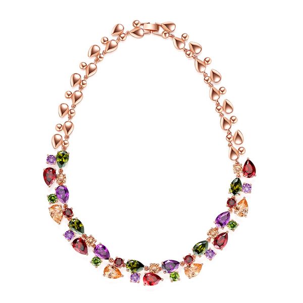 moonrocy rose gold color cubic zirconia colourful crystal necklace chokers bohemia jewelry for women girls gift dropshipping, Silver
moonrocy rose gold color cubic zirconia colourful crystal necklace chokers bohemia jewelry for women girls gift dropshipping, Silver