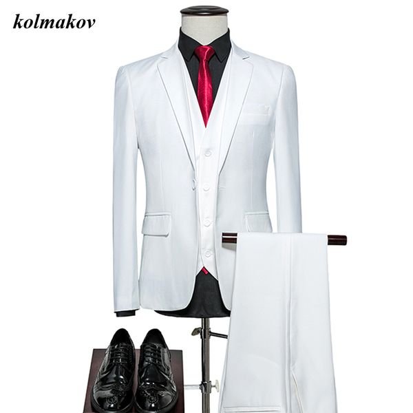 new arrival style men boutique suit formal suit solid single button three-piece m-6xl (jacket, vest and pants, White;black
new arrival style men boutique suit formal suit solid single button three-piece m-6xl (jacket, vest and pants, White;black