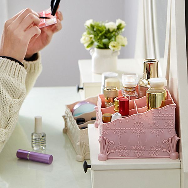 european minimalist deskcosmetics multi-grid storage box household debris storage box dressing table plastic finishing
european minimalist deskcosmetics multi-grid storage box household debris storage box dressing table plastic finishing