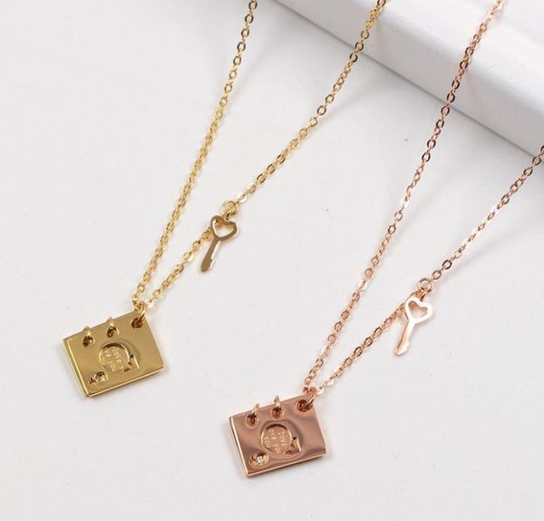 korean necklace pendant rose gold short chain titanium steel necklace, Silver
korean necklace pendant rose gold short chain titanium steel necklace, Silver