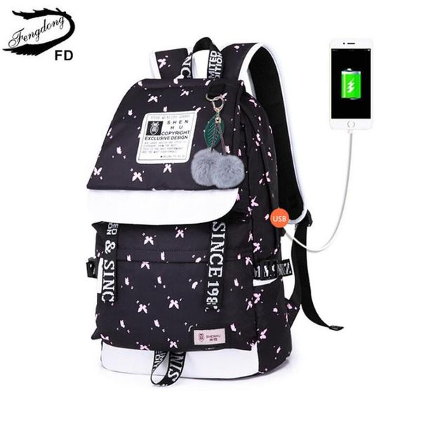 fengdong school bags for girls cute butterfly pattern backpack usb charge book bag plush ball decoration kids school backpack
fengdong school bags for girls cute butterfly pattern backpack usb charge book bag plush ball decoration kids school backpack