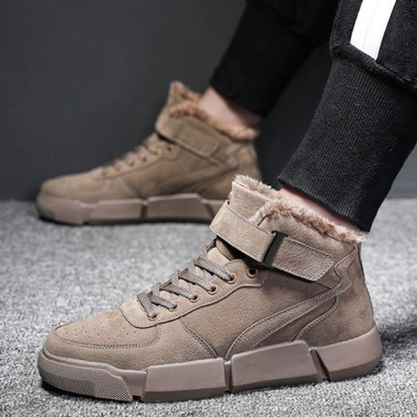 autumn and winter new men's warm cotton boots fashion design plus velvet thick high men's snow martin boots, Black
autumn and winter new men's warm cotton boots fashion design plus velvet thick high men's snow martin boots, Black
