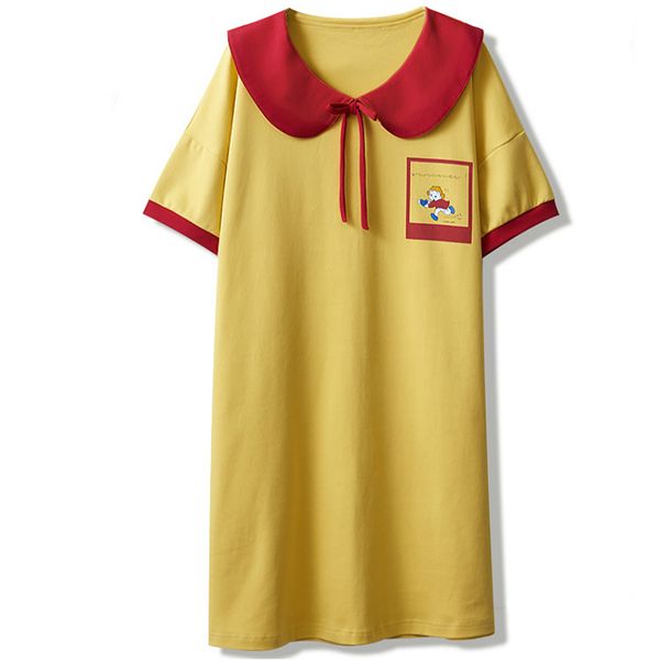 women's sleepwear -4xl 2021 golden size lapel fashion comfortable cute cartoon printed sleeping dress summer girls home, Black;red
women's sleepwear -4xl 2021 golden size lapel fashion comfortable cute cartoon printed sleeping dress summer girls home, Black;red