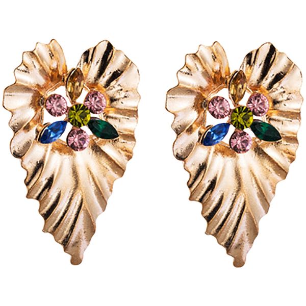 female exaggerated metal leaf creative heart-shaped earrings bohemian dangle sub earrings, Silver
female exaggerated metal leaf creative heart-shaped earrings bohemian dangle sub earrings, Silver