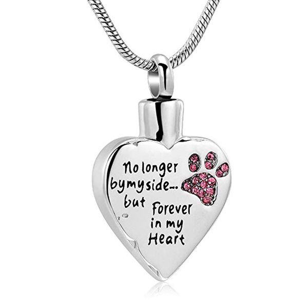 urn necklace birthstone ashes cremation keepsake- no longer by my side forever in my heart-dog cat pet paw style pendants, Silver
urn necklace birthstone ashes cremation keepsake- no longer by my side forever in my heart-dog cat pet paw style pendants, Silver