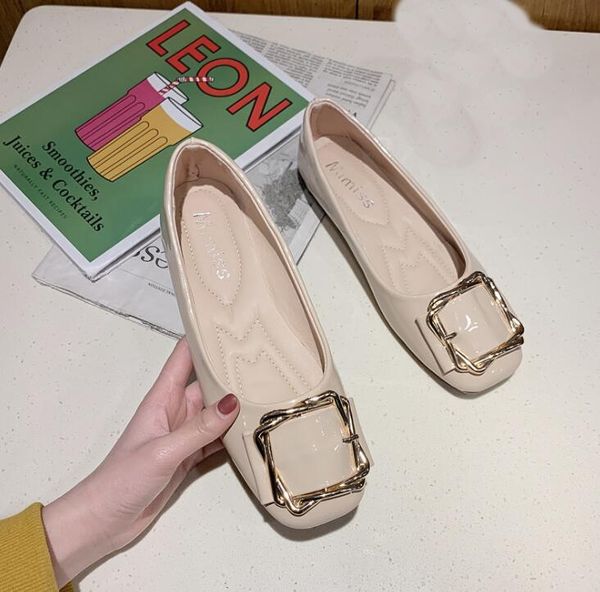 2020 new flats shoes womens round buckle slip on ballet flats dress shoes patent leather fashion casual for women, Black
2020 new flats shoes womens round buckle slip on ballet flats dress shoes patent leather fashion casual for women, Black
