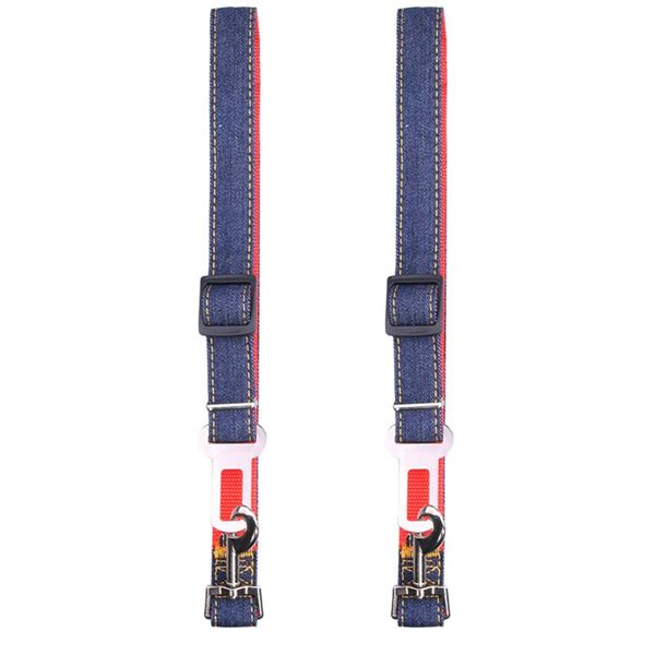 2pcs dog seat belt adjustable pet cat car seatbelt safety leads traveling leash