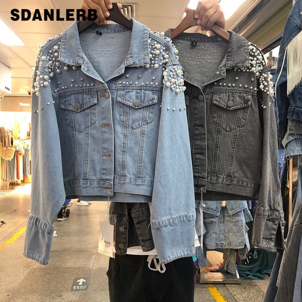 2019 autumn blue denim jacket woman new korean style shoulder casual short jacket women jeans coat student street outwears, Black;brown
2019 autumn blue denim jacket woman new korean style shoulder casual short jacket women jeans coat student street outwears, Black;brown
