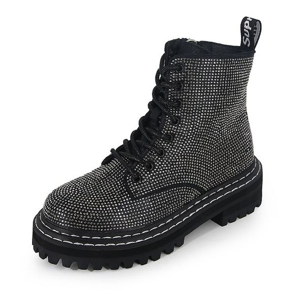2020 winter women pumps dressplatform fashion rhinestone lace up round toe mid heels snow botas women shoeszh100114, Black
2020 winter women pumps dressplatform fashion rhinestone lace up round toe mid heels snow botas women shoeszh100114, Black