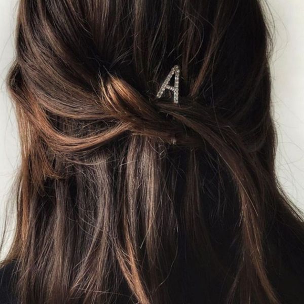 women big a-z capital letters one word hairpin minimalist glitter rhinestone alphabet hair clip side bangs hair styling barrette, Golden;white
women big a-z capital letters one word hairpin minimalist glitter rhinestone alphabet hair clip side bangs hair styling barrette, Golden;white