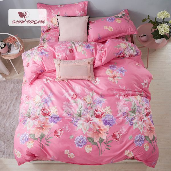 slowdream luxury bedding set flowers home bed cover decor bedspread double duvet cover pink flat sheet pillowcase 3/4pcs set
slowdream luxury bedding set flowers home bed cover decor bedspread double duvet cover pink flat sheet pillowcase 3/4pcs set