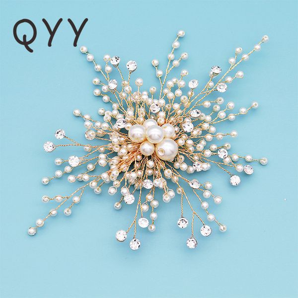 qyy crystal rhinestones pearls women hairpins handmade women hair ornaments headpieces wedding hair clips accessories jewelry, Golden;white
qyy crystal rhinestones pearls women hairpins handmade women hair ornaments headpieces wedding hair clips accessories jewelry, Golden;white