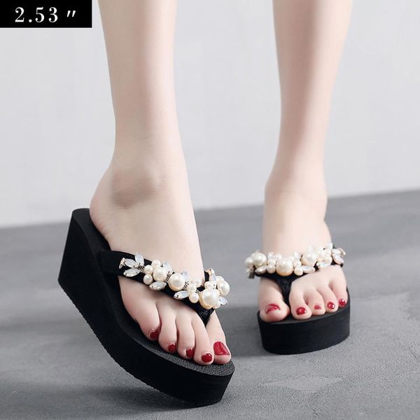 litthing bohemia women slippers summer beach casual shoes crystal pearl wedges slipper wedge platform beach shoes, Black
litthing bohemia women slippers summer beach casual shoes crystal pearl wedges slipper wedge platform beach shoes, Black