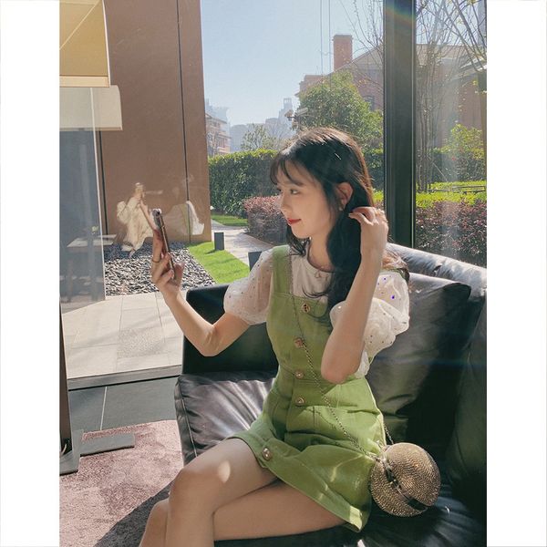 green suspender skirt womens korean-style loose 2020 spring and autumn new fashion small cute japanese avocado green, Red
green suspender skirt womens korean-style loose 2020 spring and autumn new fashion small cute japanese avocado green, Red