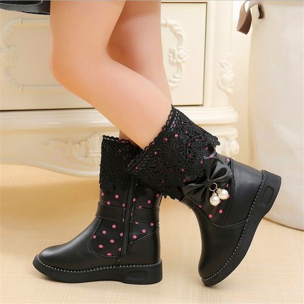 2019 autumn winter girls boots children rubber platform shoes mid-calf snow boots for girls with lace bows pearl princess shoes, Black;grey
2019 autumn winter girls boots children rubber platform shoes mid-calf snow boots for girls with lace bows pearl princess shoes, Black;grey