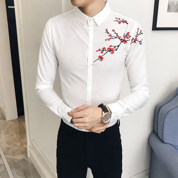 korean tuxedo fashion 2020 stylish embroidery men shirt slim fit long sleeve all match streetwear shirts mens casual prom tuxedo, White;black
korean tuxedo fashion 2020 stylish embroidery men shirt slim fit long sleeve all match streetwear shirts mens casual prom tuxedo, White;black