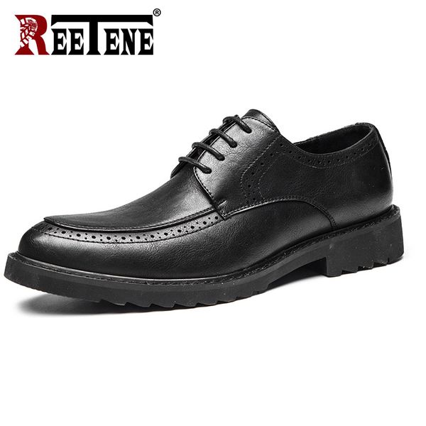 2020 new men's business leather shoes casual pointed men's shoes brock dress single men lace up flats male casual, Black
2020 new men's business leather shoes casual pointed men's shoes brock dress single men lace up flats male casual, Black