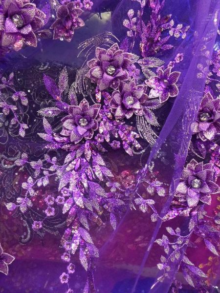 la belleza 1 yard purple sequins acrylic stones 3d handmade flowers on net wedding dress/evening/show/stage dress lace fabric, Black;white
la belleza 1 yard purple sequins acrylic stones 3d handmade flowers on net wedding dress/evening/show/stage dress lace fabric, Black;white