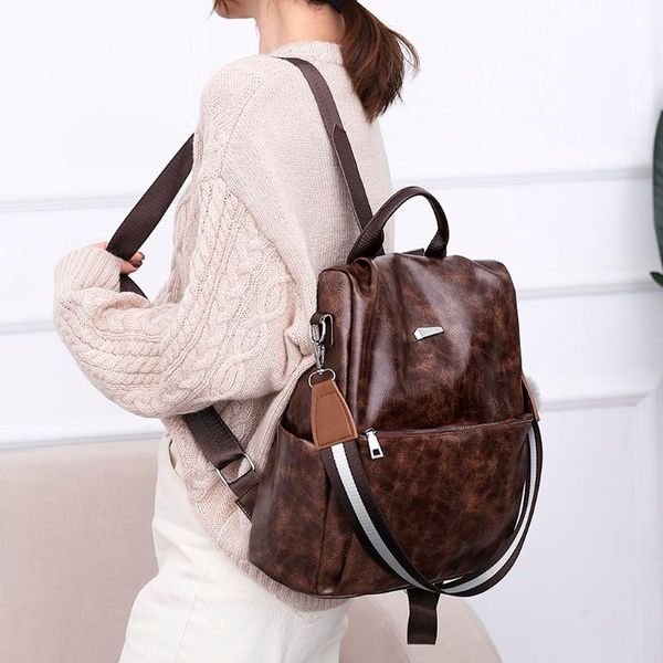 3 in 1 retro backpack women pu leather school bags for teenage girls anti-theft ladies shoulder bags simple travel backpack
3 in 1 retro backpack women pu leather school bags for teenage girls anti-theft ladies shoulder bags simple travel backpack