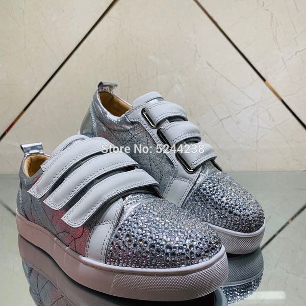 low cut handmade silver leather 3 buckle crystal toe rivets prom loafers red bottoms for men flat casual loafers shoes footwear, Black
low cut handmade silver leather 3 buckle crystal toe rivets prom loafers red bottoms for men flat casual loafers shoes footwear, Black