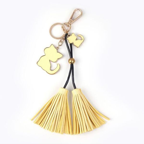 key chain tassel key chians ring pu leather cat pattern car chain jewelry bag charm decoration accessories, Silver
key chain tassel key chians ring pu leather cat pattern car chain jewelry bag charm decoration accessories, Silver