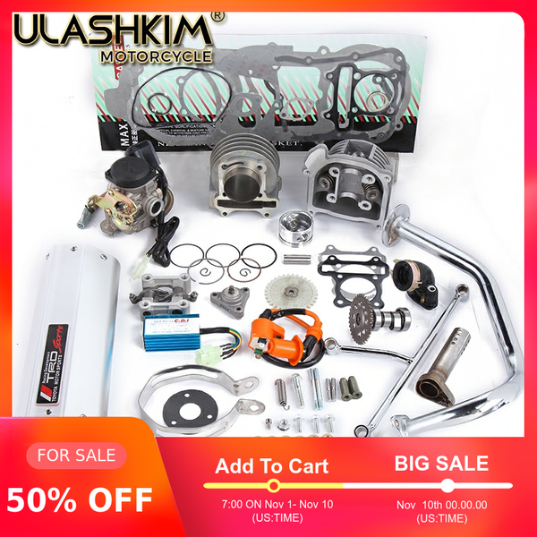 gy6 50 80 upgrade 100 cc 137qma qmb139 4t cylinder kit head racing exhaust a9 camshaft rollers oil gear rings arms assemly
gy6 50 80 upgrade 100 cc 137qma qmb139 4t cylinder kit head racing exhaust a9 camshaft rollers oil gear rings arms assemly