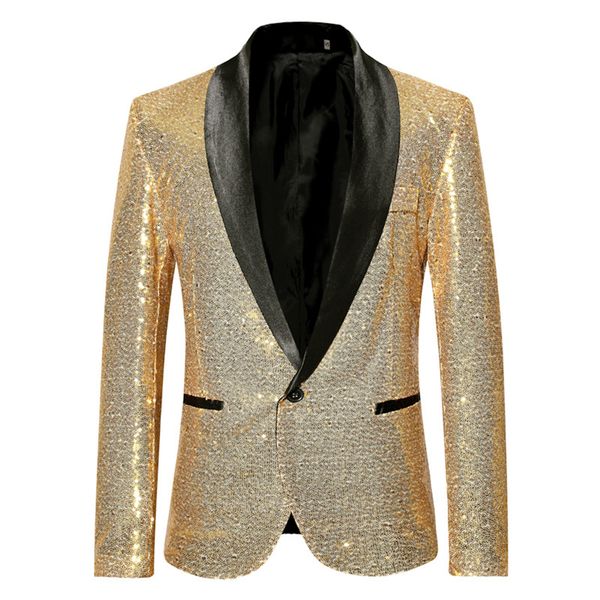 men sequine jacket blazer slim fit golden suit jacket shinning club outfit party outwear streetwear performance dancer clothing, White;black
men sequine jacket blazer slim fit golden suit jacket shinning club outfit party outwear streetwear performance dancer clothing, White;black