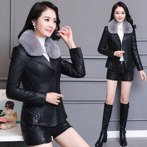 leather coat women clothing size 4xl women's jacket female 2019 autumn and winter new fur coats short pu leather jackets lady, Black
leather coat women clothing size 4xl women's jacket female 2019 autumn and winter new fur coats short pu leather jackets lady, Black
